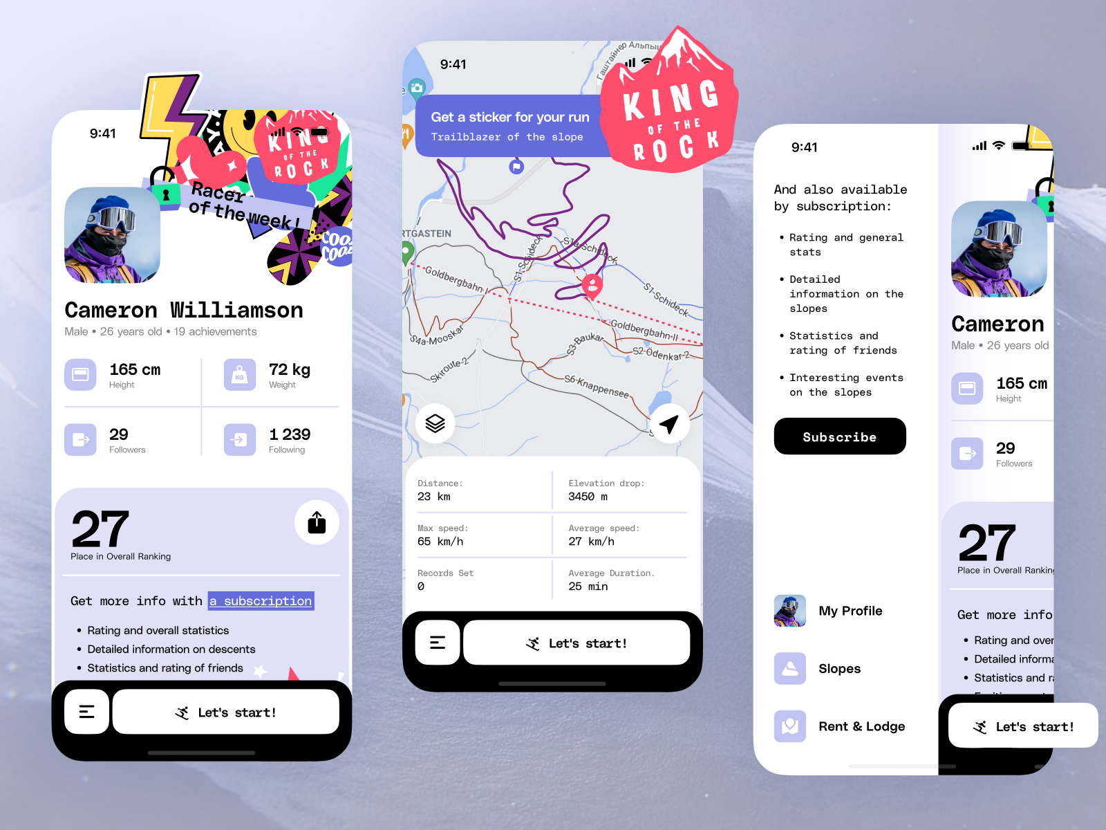 Gently App – Just Shred, No Mess! adventureapp app design app home page app redesign branding challenges creative mobile app gamification leaderboard mobile app design mobile dashboard mobile ui powderday skiing smartbooking sportsapp travelapp ui