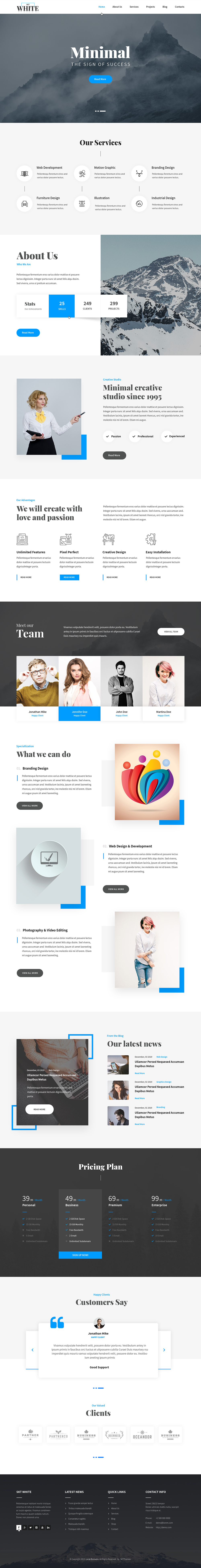 SKT White PRO - Responsive White WordPress Theme lasting impression