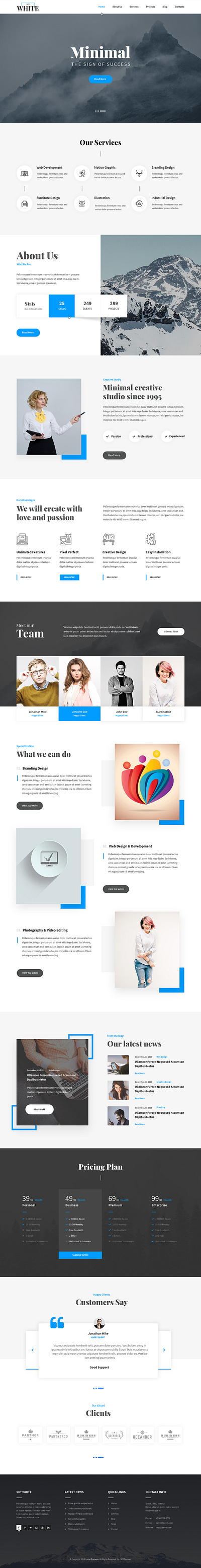 SKT White PRO - Responsive White WordPress Theme lasting impression