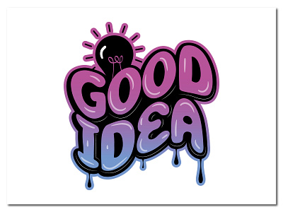 Creative Street Art Lettering – "Good Idea" graffititshirt graphic design retro lettering tshirt tshirtdesign