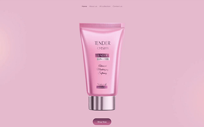 Tender Cream – Natural Skincare Collection beautyproduct branding cosmetics minimalwebsite naturalbeauty parallaxwebsite producthero productparallax skincaredesign skinproduct storytelling ui uimotion ux webhero websiteanimation