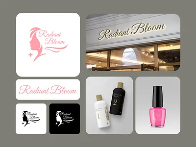 Radiant Bloom Salon Logo beauty branding design graphic design logo luxurylogo saloon saloonlogo typography vector