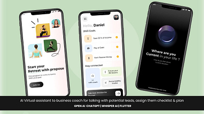 Nest Move | ChatGPT based AI assistant App Design aiforbusiness aileadgeneration coachingautomation coachingplatform dribbbledesign leadgeneration mobileappdesign nextmoveapp productdesign smartscheduling startuptech uiux userexperience uxdesign