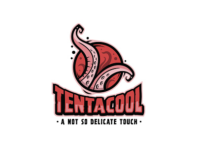 Tentacool - logo design branding cartoon cthulhu emblem illustration logo logo design octopus tentacles