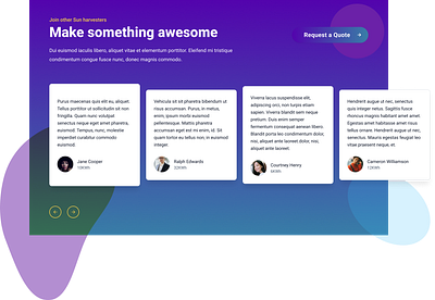 Testimonials animation ui ux