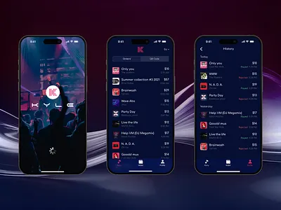 DJ Request App – Music App with Smooth UX/UI iOS app app design club app dark mode dj request entertainment app event app ios app mobile ui mobile ux modern ui music app music player music tech music ui music ux nightclub app party app uiux ux design uxui