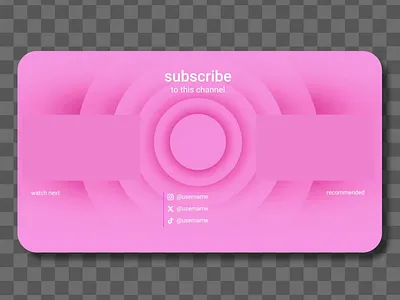 Pink YouTube End Screen beauty branding end card end screen fashion follow graphic design instagram pink subscribe subscribed twitch youtube