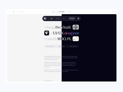 ⚡️ SITE PORTFOLIO dark mode design light mode portfolio ui ux