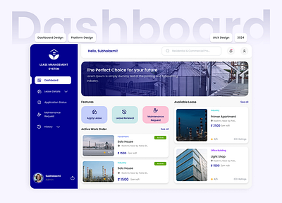 Lease Management System Dashboard Design dashboard design event management figma graphic design lease management management system property property dashboard property management ui ui design ux design web design website