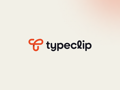 Typeclip Logo Design ai logo beige brand identity branding clip letter t logo minimalist logo orange logo red logo saas logo steple trendy