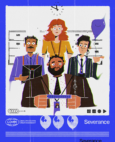 Severance apple tv boston character character design eyes illustration illustrator office poster severance simple tv show vector