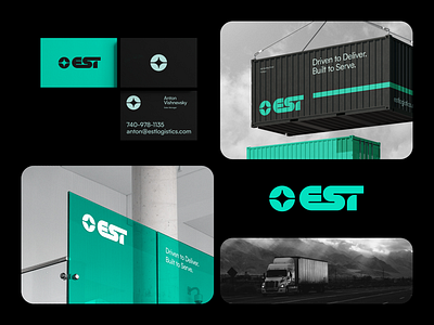 EST Visual Identity bento brand identity branding geometric logo green logo logistic logo logo logo grid minimalist logo visual identity