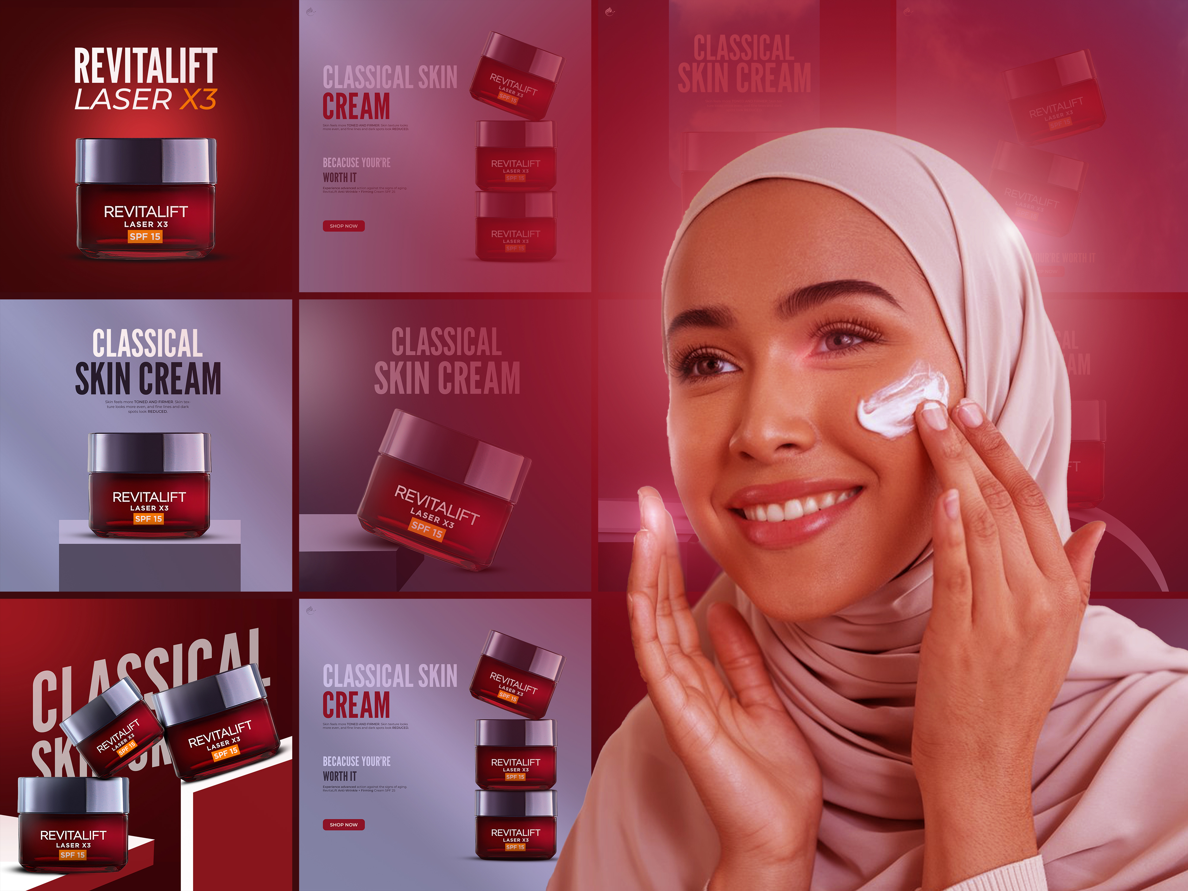 SOCIAL MEDIA | COSMETICS | CREAM beautymarketing cosmeticdesign creativeaddesign ecommercegraphics instagrammarketing skincarebranding socialmediaad