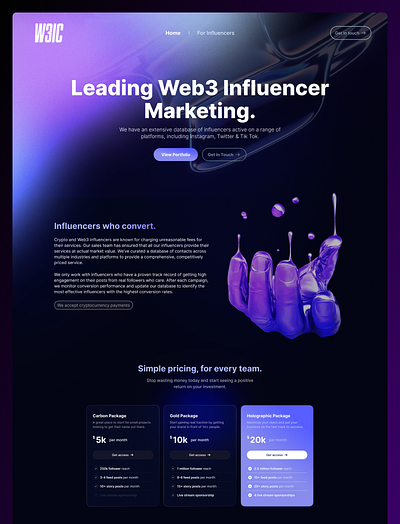 W3IC | Landing Page design ui ux