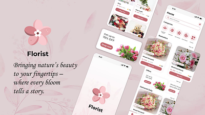 Flower App Design – A Stunning Floral App Experience for Florist appdesign appui appux flowerapp flowerdeliveryapp flowerstoreapp mobileapp onlineshop onlinestore ui uidesign ux