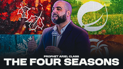 The Four Seasons Thumbnail Design autumn bible branding church graphic design jesus seasons spring summer thumbnail winter youtube