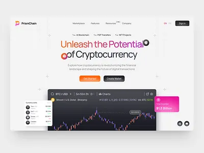 UI/UX for Blockchain - PrismChain design graphic design interface platform product product design service startup ui uiux ux web web platform website