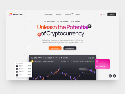 UI/UX for Blockchain - PrismChain design graphic design interface platform product product design service startup ui uiux ux web web platform website