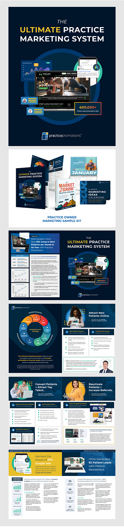 Ultimate Practice Marketing System Catalog advertising branding brochure catalog direct mail graphic design infographic layout design marketing medical marketing pamphlet publication