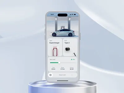 Seamless EV Charger Flow Design ⚡🔋 3d agency animation app car charger dark ev glass graphic design intercation interface motion graphics slick studio tesla ui ux vehicle