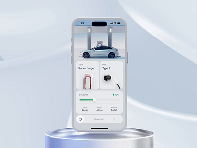 Seamless EV Charger Flow Design ⚡🔋 3d agency animation app car charger dark ev glass graphic design intercation interface motion graphics slick studio tesla ui ux vehicle