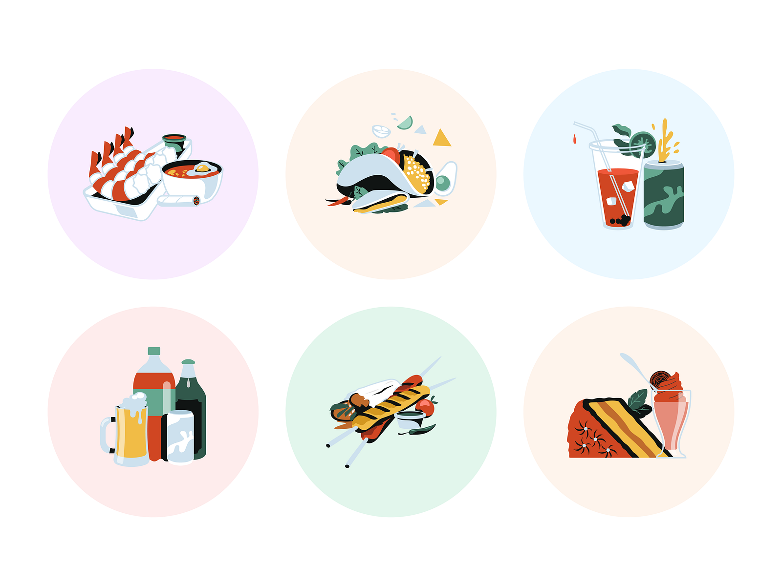 Food Icons for Food Delivery App by Musemind Branding & Web Design for ...