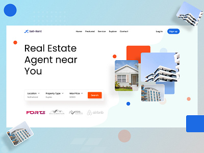 Real Estate Agency Header Design branding building design figma header header design home sell logo real estate real estate agency real estate design real estate header design real estate investor sell rent ui ui design ux ux design web design website