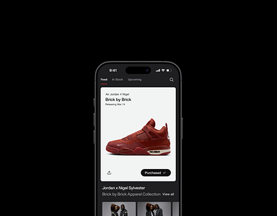 Nike SNKRS Quick Buy & Share design interface iphone mobile nike product prototype snkrs ui ux