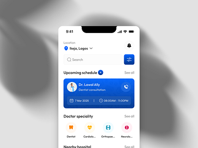 Doctor appointment book app design doctor app mobile app ui uiux ux