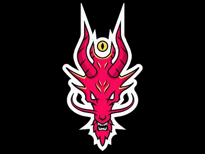 Dragon Mascot badge beast branding cool design dragon emblem graphic illustration logo mascot shapeology shapes sticker style vector