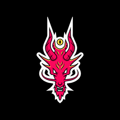 Dragon Mascot badge beast branding cool design dragon emblem graphic illustration logo mascot shapeology shapes sticker style vector