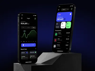 Fintech App animation app bank app banking app digital banking expenses finance fintech fintech app mobile mobile app mobile banking product design wallet app