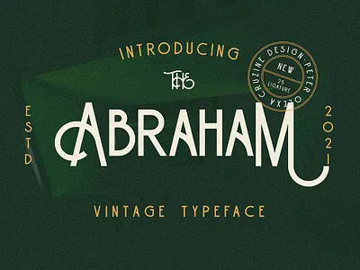 Abraham Vintage Monoline Font abraham vintage monoline font art deco art deco font bold branding font classy font decorative font display font elegant font fancy font header headline ligatures logo font modern font monoline vintage font