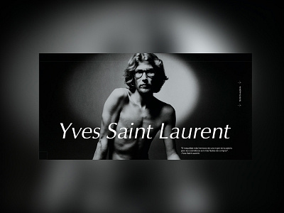 Yves Saint Laurent web personal project art direction design digital art fashion motion design typography ui ux web