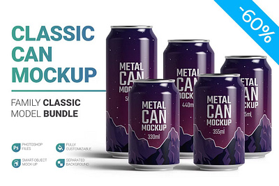 Classic Can Mockup 330ml 355ml 375ml 440ml 500ml 500ml can mockup alcoholic drink beer beer can beverage branding mockup can mockup classic can mockup cold drink drink easy to use energy drink juice soda soda can