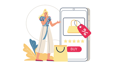 Online Shopping 2D Animation 2d animation customer digital shopping discount e commerce fashion flat illustration marketplace mobile commerce mobile shopping motion online shopping online store purchase retail sale shopping app shopping bag