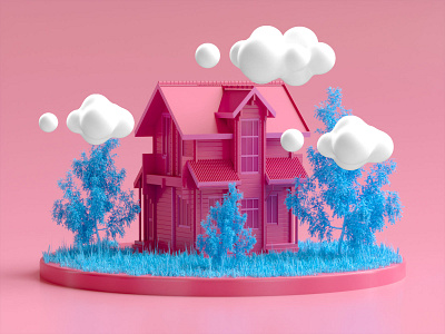 Game houses - 3 3d 3dsmax animation city clouds design game house illustration isometric landing page logo lowpoly nft render ui unity ux video vr
