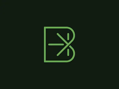 Green B Cannabis Logo alphabet b brand brand and identity drugs eco green herbal initial letter logo logodesigner mark medical minimilist monogram natural nature plant premade logos