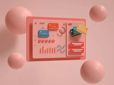 UI 3D Illustration 3d cinema4d design illustraion mikiashvili render ui