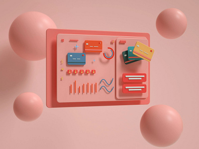 UI 3D Illustration 3d cinema4d design illustraion mikiashvili render ui