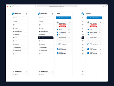 Banking App Menu Exploration