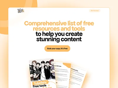 E-Book and Lead Generation website Landing page for TubeListx ebook landing page landing page landing page design lead generation page minimal ui web web landing page webdesign website website landing page