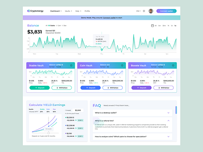 Crypto Dashboard (Desktop Version) crypto cryptodashboard cryptoexchange dash datavisualization figma productdesign tradingui ui uxdesign uxui web design