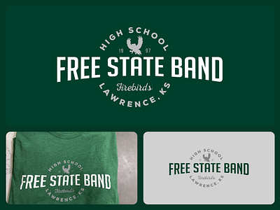 Free State Band animal badge band bird brand brand design branding education forest green green high school logo logo design logodesign music