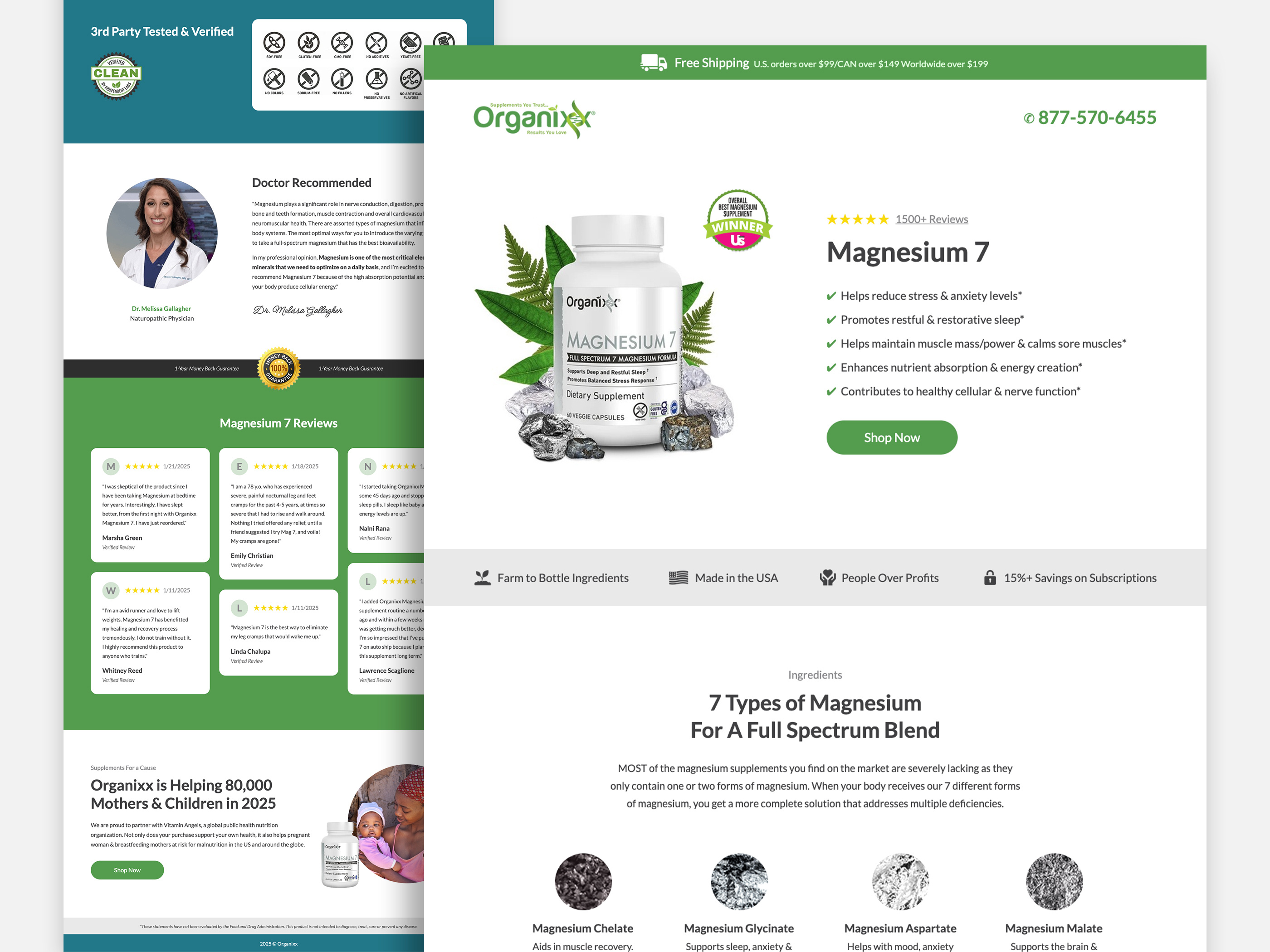 Example of Organixx Click-Through Landing Page