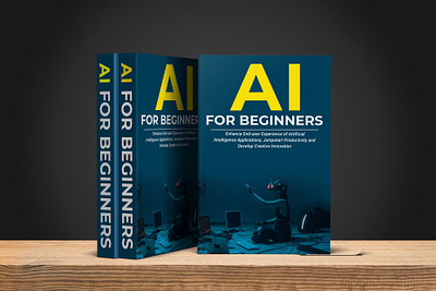 AI For Beginners Book Cover Design 3d book bookcover branding graphic design motion graphics paperback