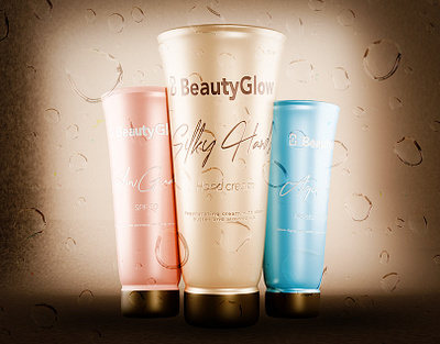 BeautyGlow | Packaging Design 3d animation branding graphic design logo motion graphics