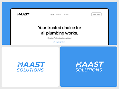 Haast Solution - Brand Identity & UI UX Design apple design branding clean design hvac hvac brand identity hvac company website design hvac logo design hvac website landing page landing page design plumber plumbing plumbing brand identity plumbing logo plumbing service website design plumbing ui plumbing visual design plumbing website design saas landing page service website