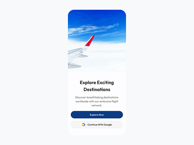 Onboarding screens for an airline app airline app app figma mobile app ui uidesign uiux design ux uxdesign