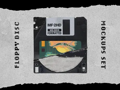 Floppy Disk Cover Mockup Pack 00s 90s cover cover mockup disk disk mockup distressed download floppy floppy disk mockup gritty grunge label mockup pixelbuddha plastic psd sticker template y2k